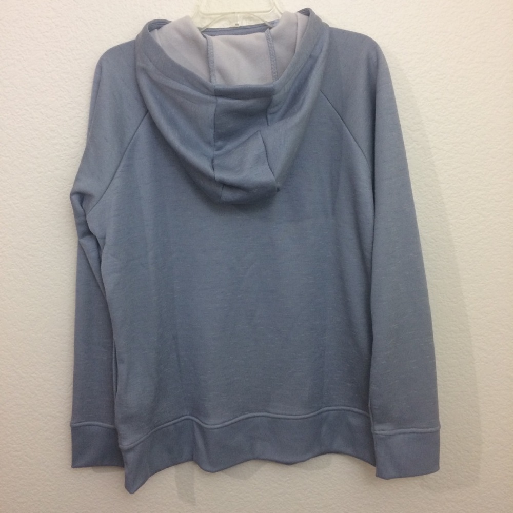 LAST ONE! Under Armour Logo Hooded Sweatshirt Gray - Picture 6 of 8